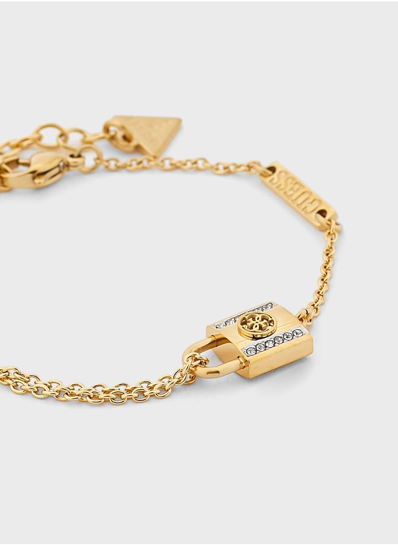 GUESS - Double Chain Lock Bracelet - Image 1
