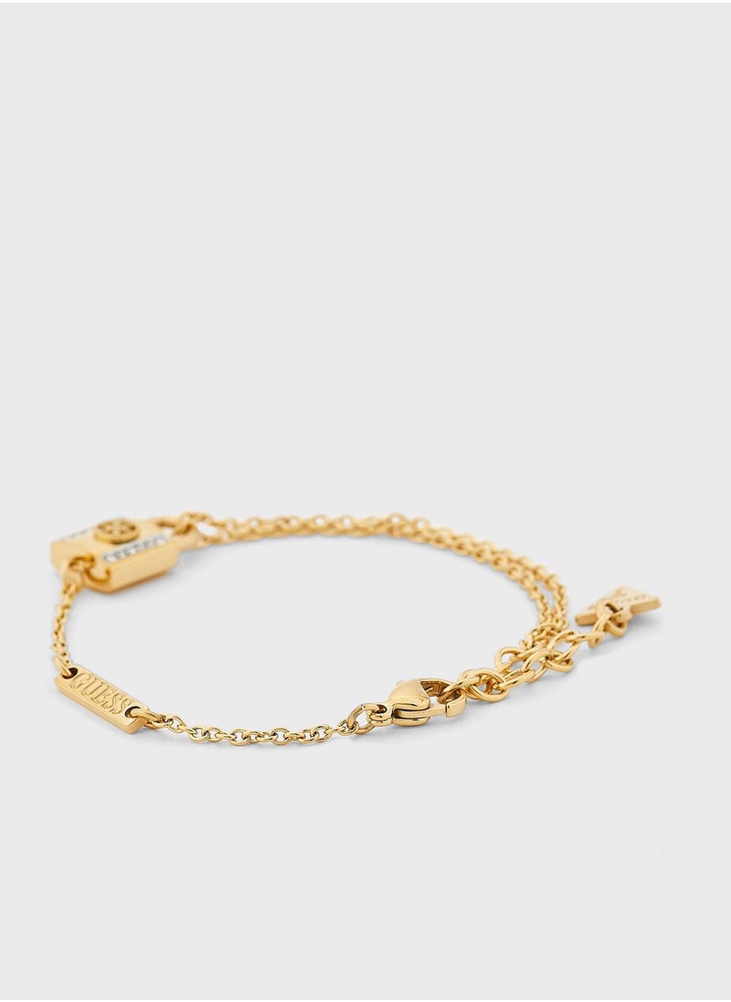 GUESS - Double Chain Lock Bracelet - Image 1
