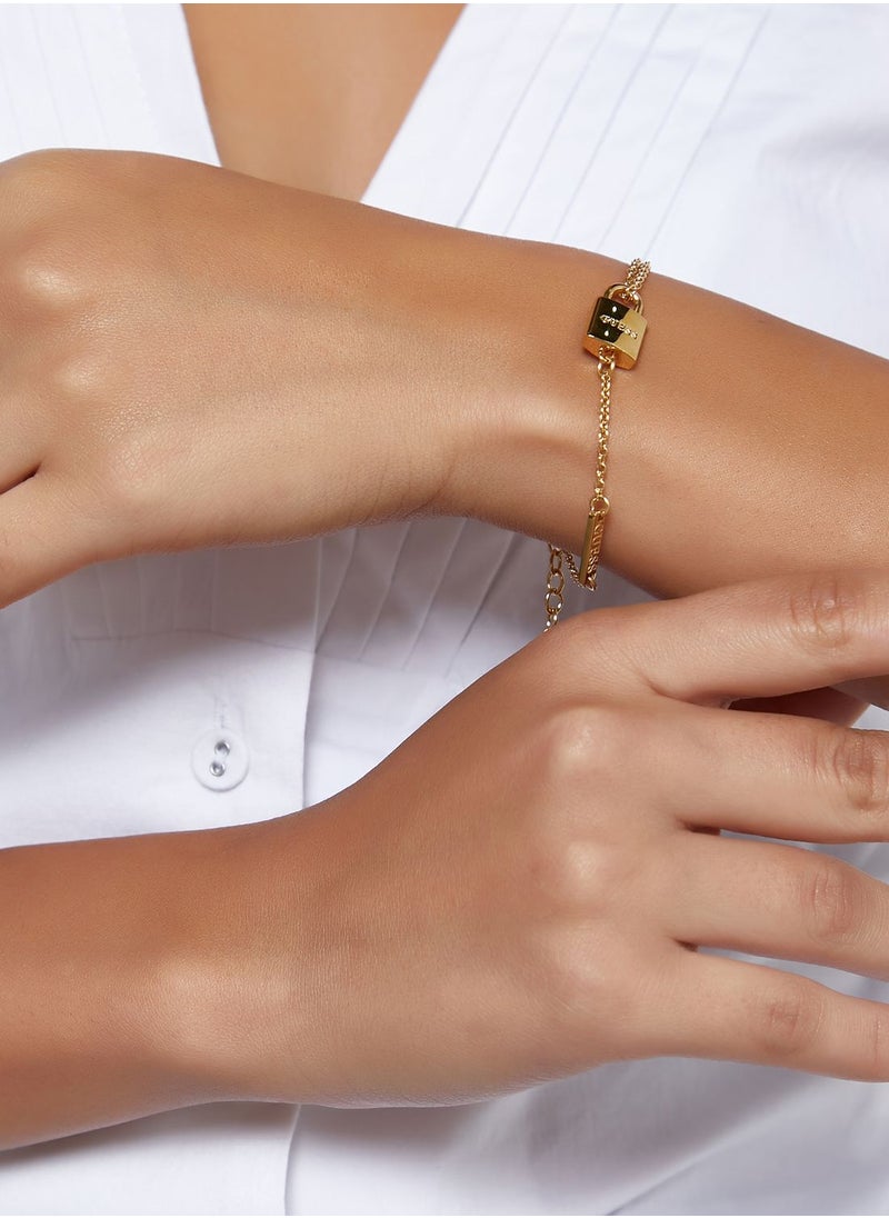 GUESS - Double Chain Lock Bracelet - Image 1