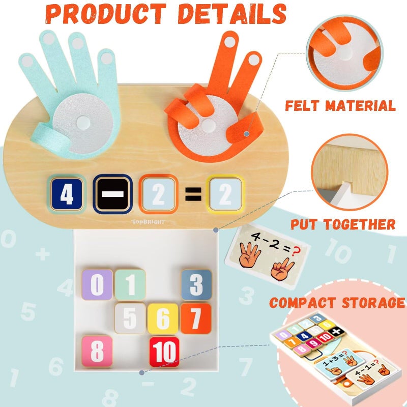 TOP BRIGHT Preschool Learning Toys for Toddlers 3-4, Montessori Toys for 3-5 Year Old Boys Girls Birthday Gifts, Educational Number Blocks Math Manipulatives - Image 5