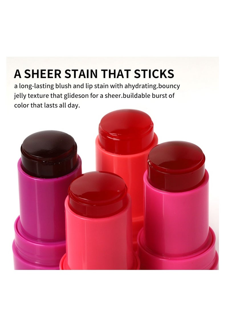 فايبلي كريم أحمر الخدود جيلي بلاش ستيك للخدود والعيون والشفاه من أجل تفتيح البشرة، أحمر الخدود طبيعي مع مقاوم للماء والعرق، مكياج عاري متعدد الاستخدامات، أحمر خدود كريمي 03 بوبي بينك - Image 3