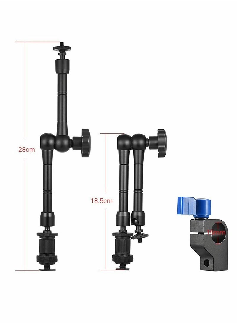 Y&D - Articulating Friction Arm, Adjustable Adapter with 15mm Rod Clamp Mount for Field LED Light Flash Microphone Camera Cage Rig - Image 1