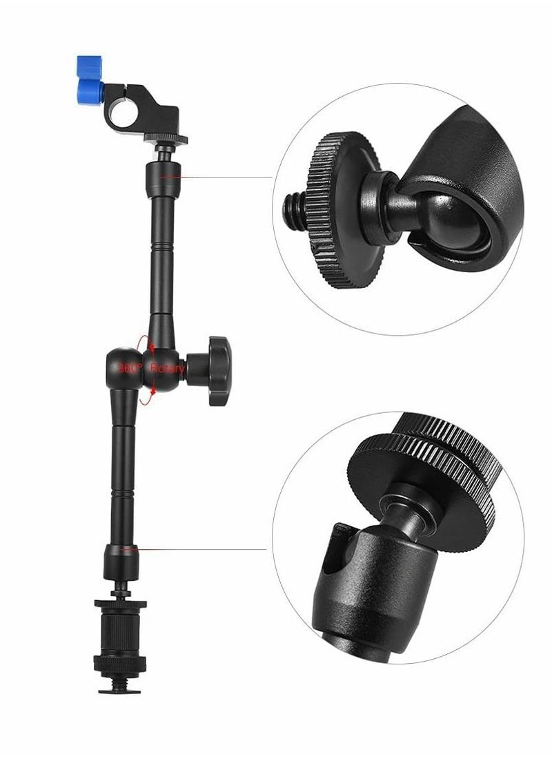 Y&D - Articulating Friction Arm, Adjustable Adapter with 15mm Rod Clamp Mount for Field LED Light Flash Microphone Camera Cage Rig - Image 1