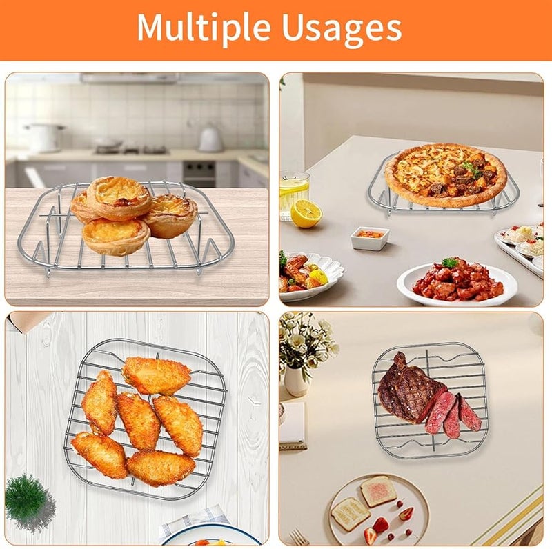 Stainless Steel Air Fryer Rack Replacement Accessory Fits Most Brands Oven Rack - Image 2