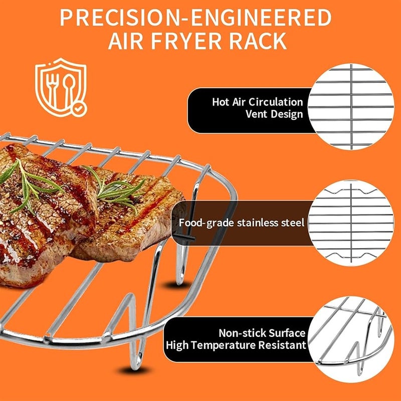 Stainless Steel Air Fryer Rack Replacement Accessory Fits Most Brands Oven Rack - Image 5