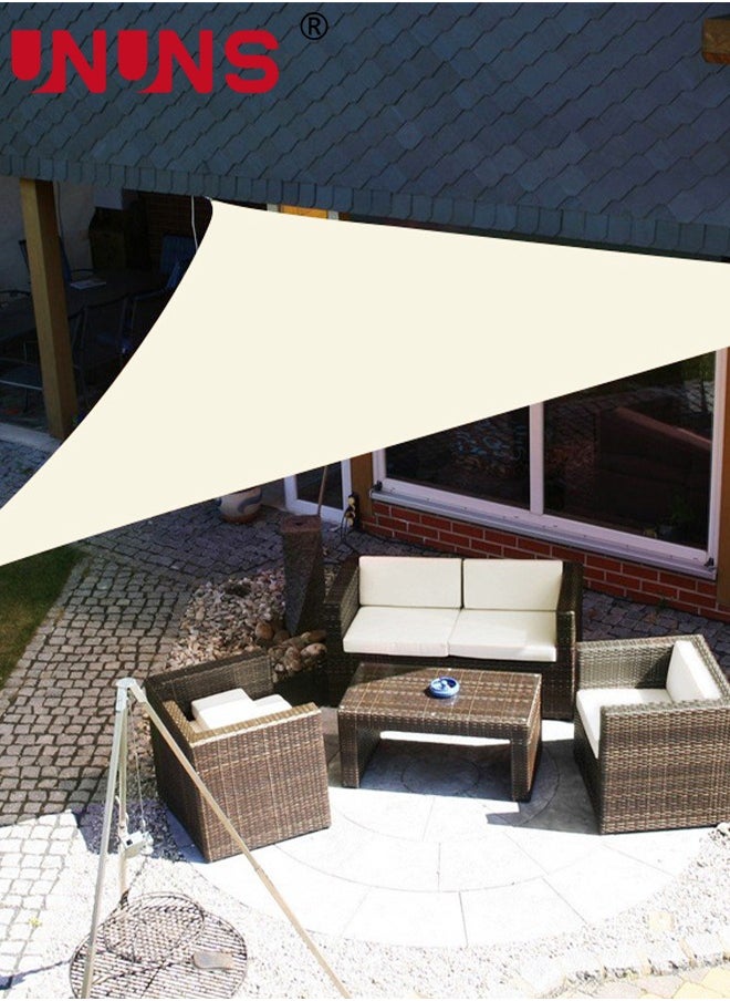 Sun Shade Sail Triangle Block Canopy For Patio Backyard Lawn Garden Activities,Sun And UV Protection,Sand (3m x 3mx3m)