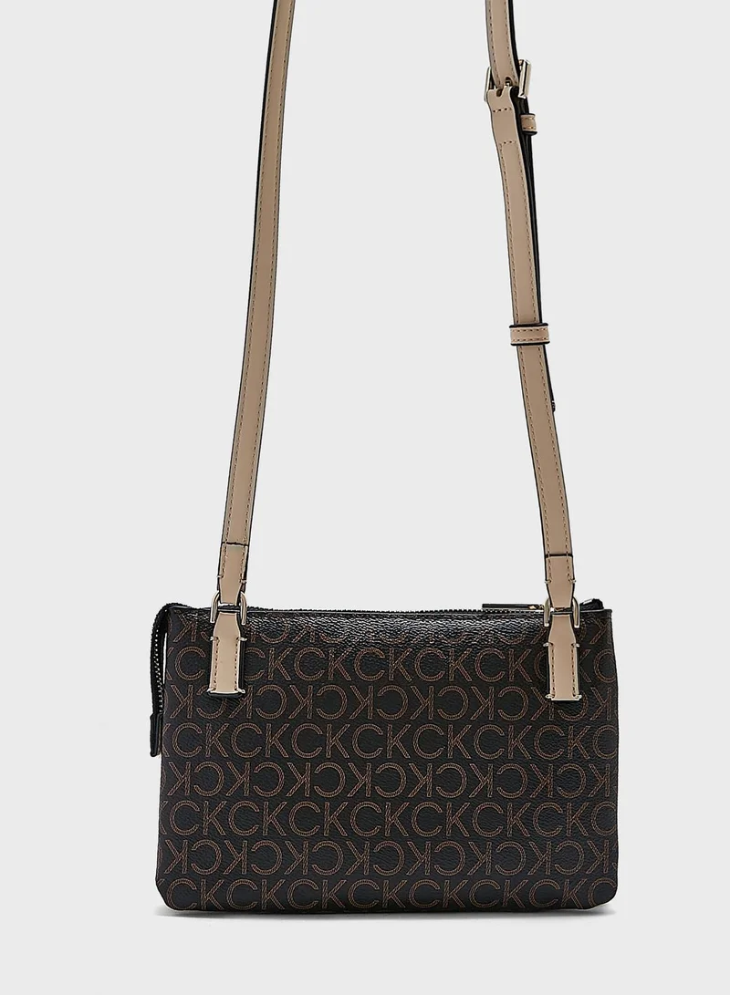 CALVIN KLEIN Monogram East West Crossbody