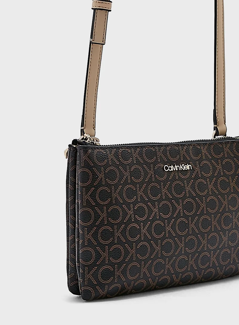 CALVIN KLEIN Monogram East West Crossbody