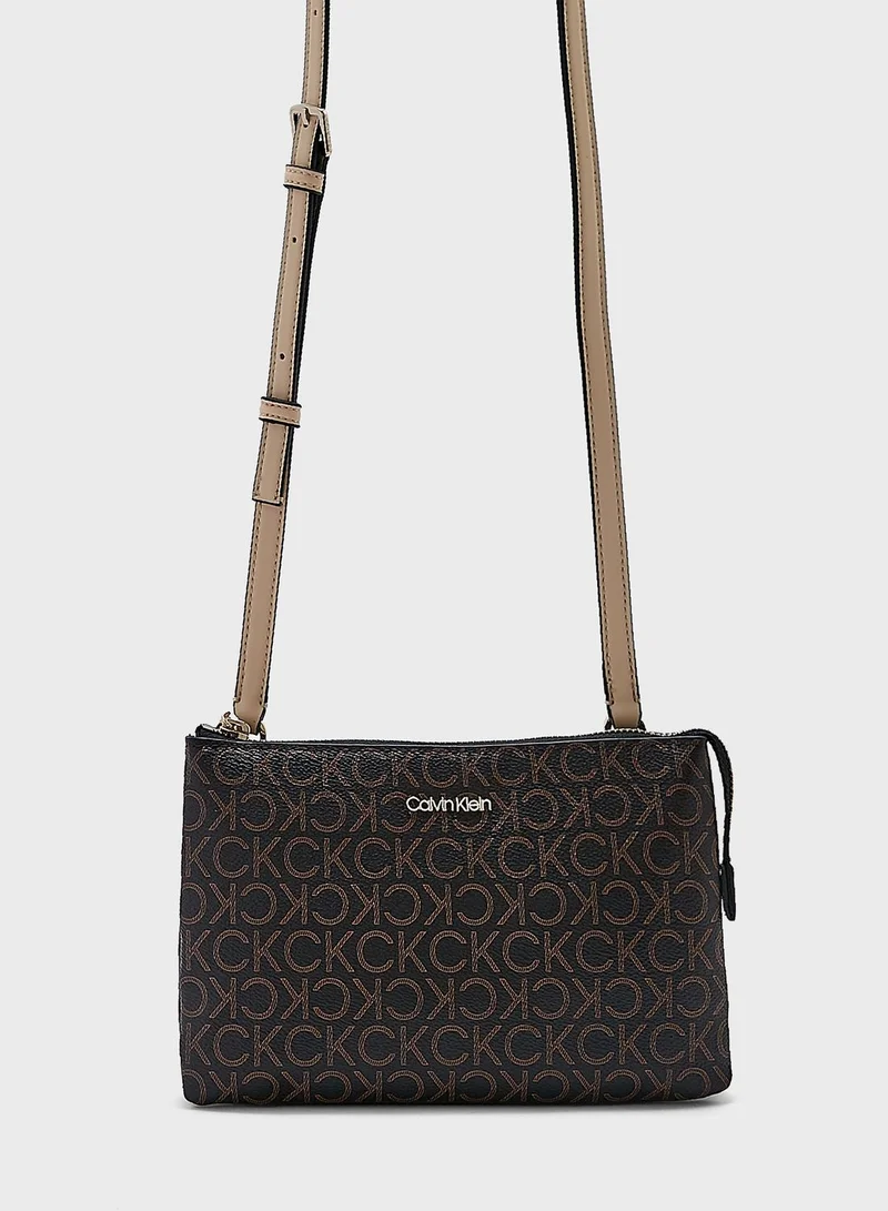 CALVIN KLEIN Monogram East West Crossbody