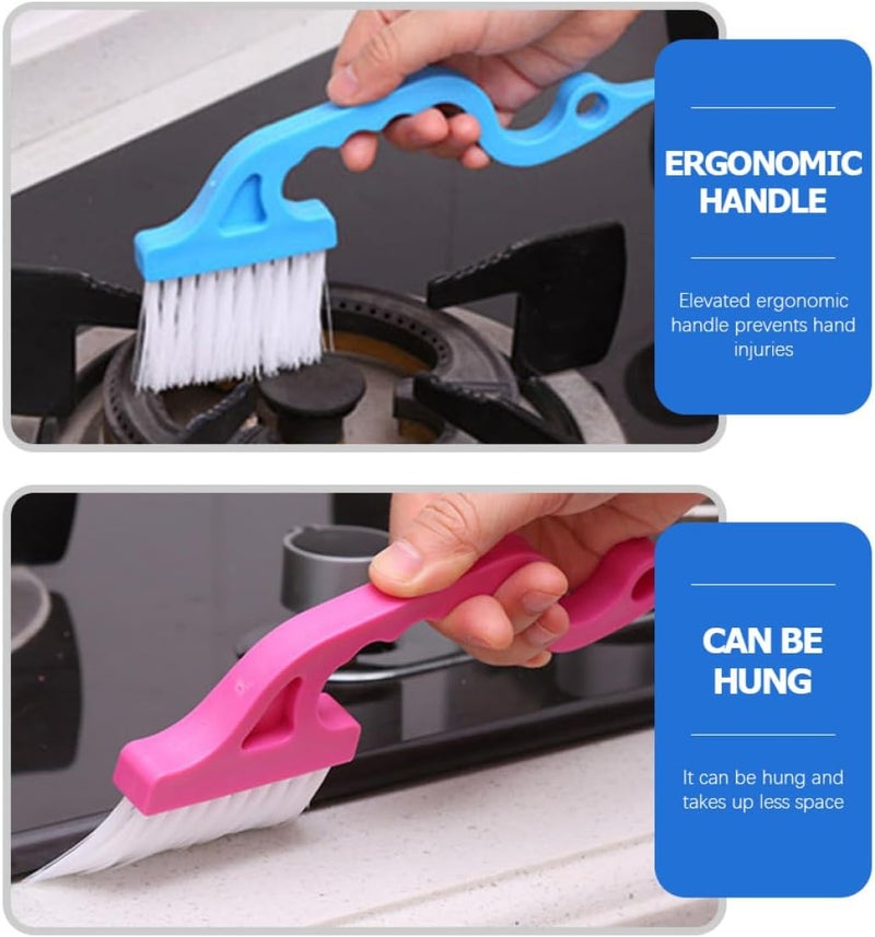 8pcs Window Slot Brush and Groove Cleaning Brush Set for Wet and Dry Use, Multi-Surface Dust Removal Tool for Window Tracks, Gaps, and Crevices Cleaning in Home and Office - Image 3