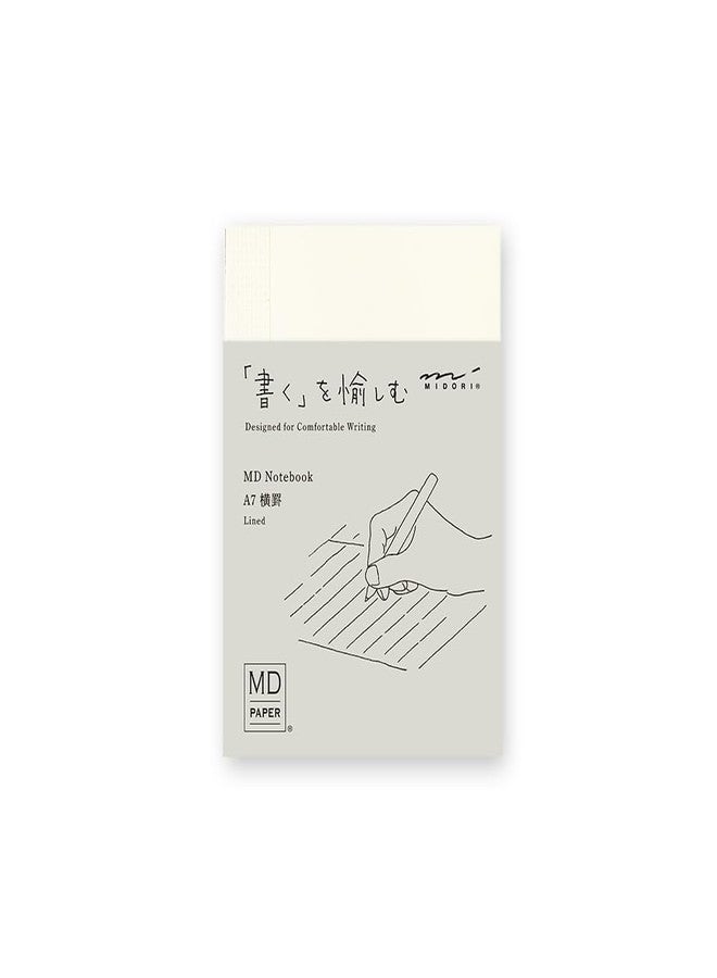 Midori 15345006 Notebook, MD Notebook, A7, Horizontal Ruled - Image 1