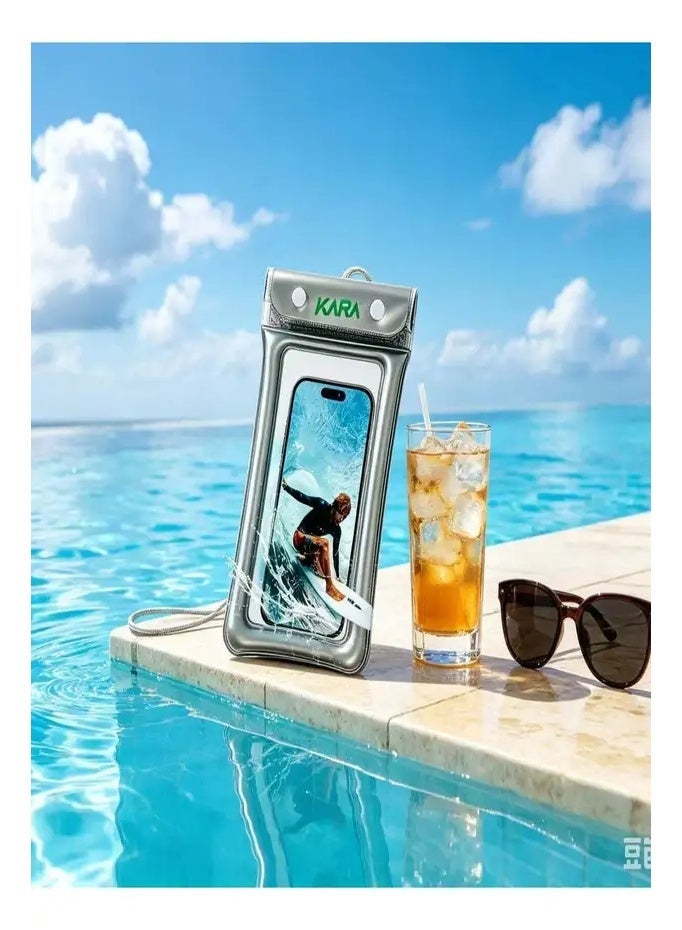 Khara KARA Waterproof Phone Pouch Compatible with All Smartphones – Easy-to-Use Waterproof Case with Face ID Support and Neck Lanyard - Image 2