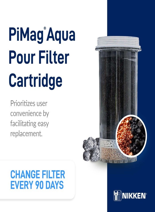 Nikken - PiMag Aqua Pour Filter Cartridge - Easy Replacement, With Copper Particles, Activated Carbon, pH Balance, Contaminant Reduction, Fresh Water - Image 2