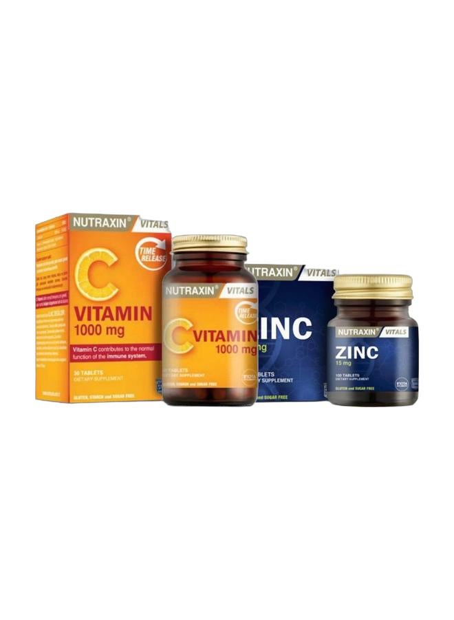 نوتركسين مجموعة نيوتراكسين لتقوية المناعة - فيتامين سي + زنك - مضاد للأكسدة ودعم المناعة - Image 1