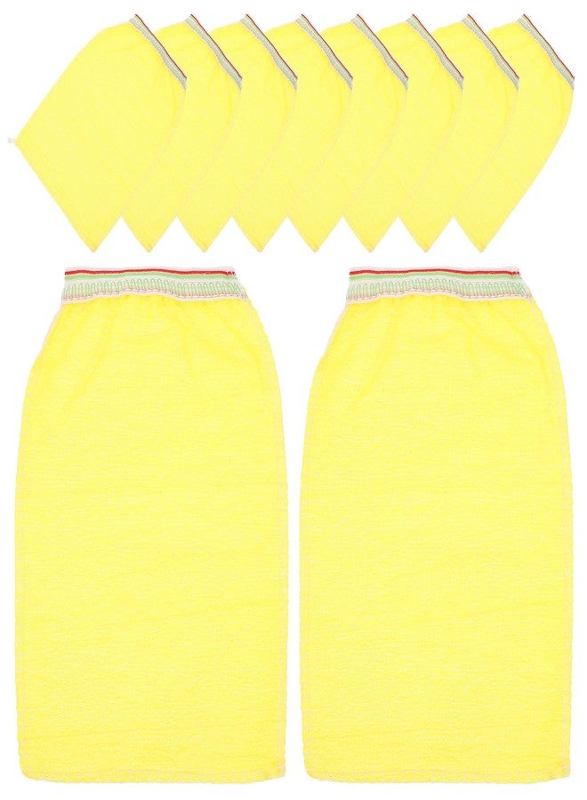 Healifty 25pcs Body Scrubber Exfoliating Gloves Disposable Back Scraping Mitt Adult Dead Skin Shower Cleaning Mitten Gloves Brush for Men Women Yellow - Image 1
