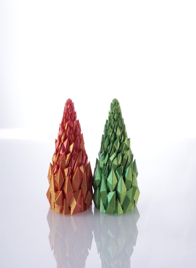 Yonaso 2 Pack Impossible Cone,Spiral Cone Fidget Toys-Christmas Pine Cone Design with 2-Tier Stackable Spirals, Desk Decor for Anxiety Relief, Cool Office Gift Set for Adults&Kids - Image 1