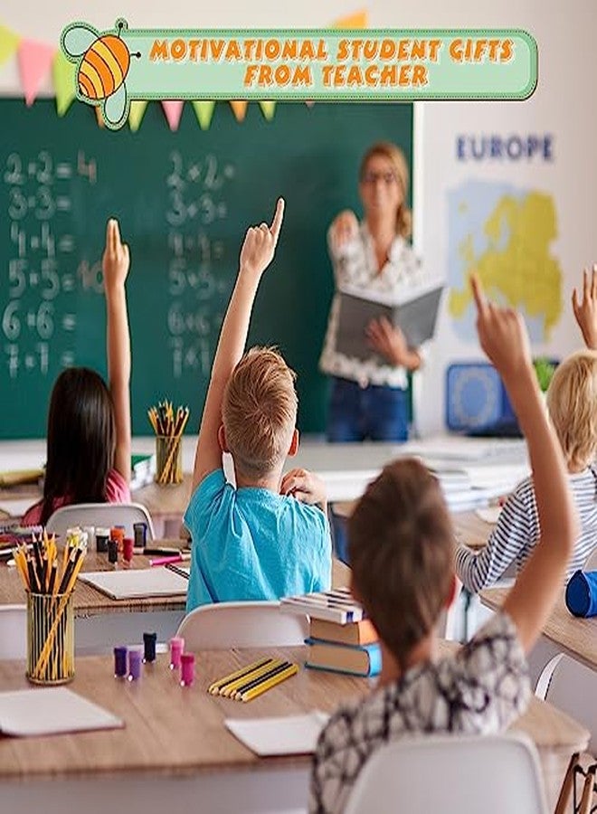 PerKoop مجموعة بيركوب المكونة من 30 مجموعة هدايا العودة إلى المدرسة بتصميم النحل، تتضمن أقلام رصاص وممحاة بتصميم نحل لطيف، وبطاقات بريدية تحفيزية لتزيين مسابقات التهجئة، وجوائز صفية، وهدايا لحفلات النحل. - Image 5