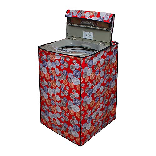Lithara PVC Top Load Fully Automatic Washing Machine Cover For 7 Kg, 7.2 Kg, 7.5 Kg, 8 Kg | Size : 60.96 x 60.96 x 96.52 Cm | (Multicolor Design70) - Image 4