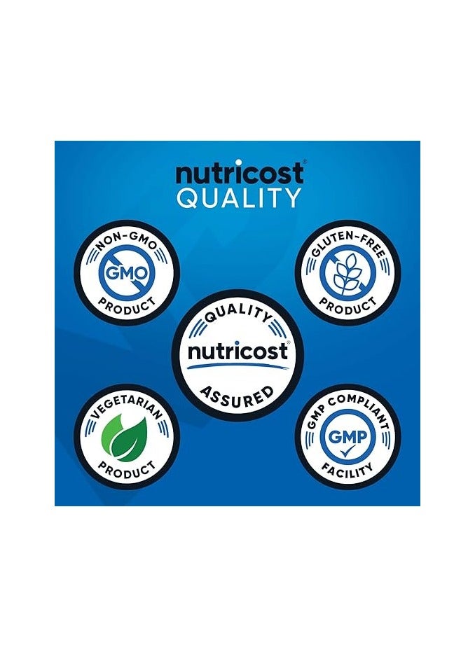 Nutricost Bcaa Powder 2:1:1 Unflavored 60 Servings Vegetarian Non-Gmo Gluten Free Branched Chain Amino Acids - Image 3