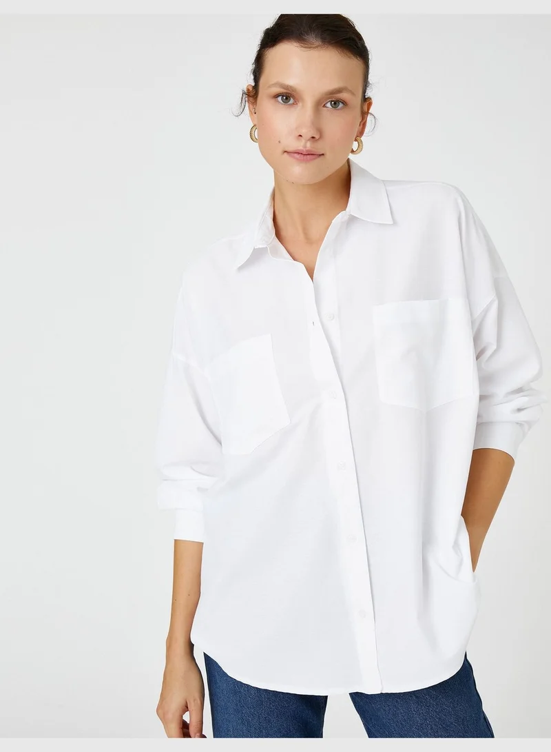 كوتون Pocket Oversized Shirt