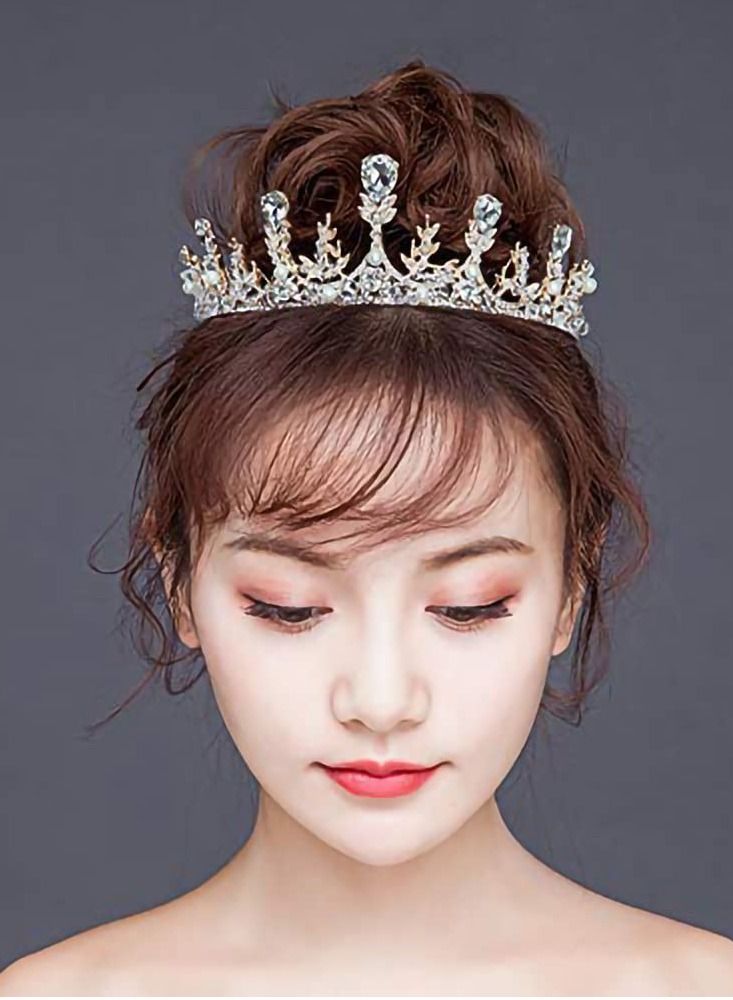 Crystal tiara crown headband princess elegant crown lady girl bride wedding prom birthday party - Image 3