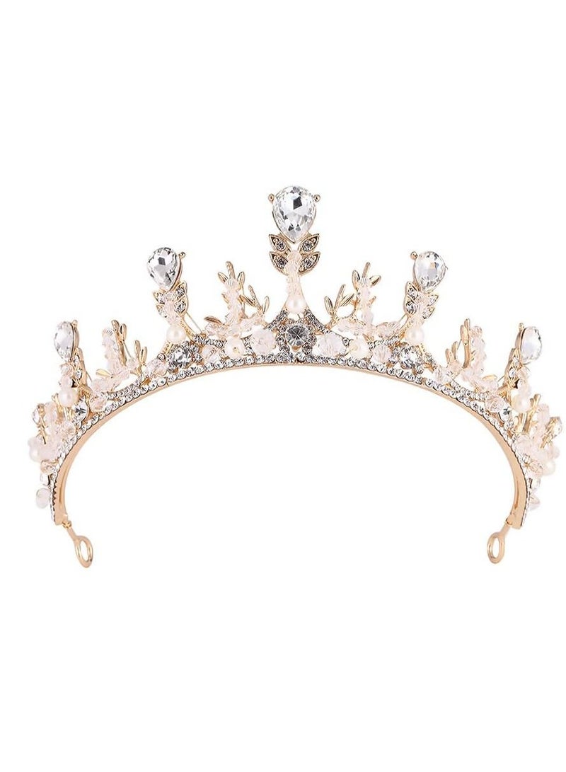 Crystal tiara crown headband princess elegant crown lady girl bride wedding prom birthday party - Image 1