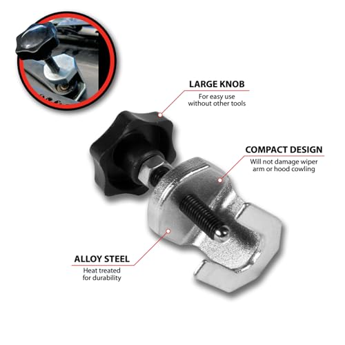 Performance Tool W86555 - Heavy Duty Wiper Arm Puller Tool for Easy Removal without Damage - Heat Treated Alloy Steel for Most Cars and Light Trucks - Image 2