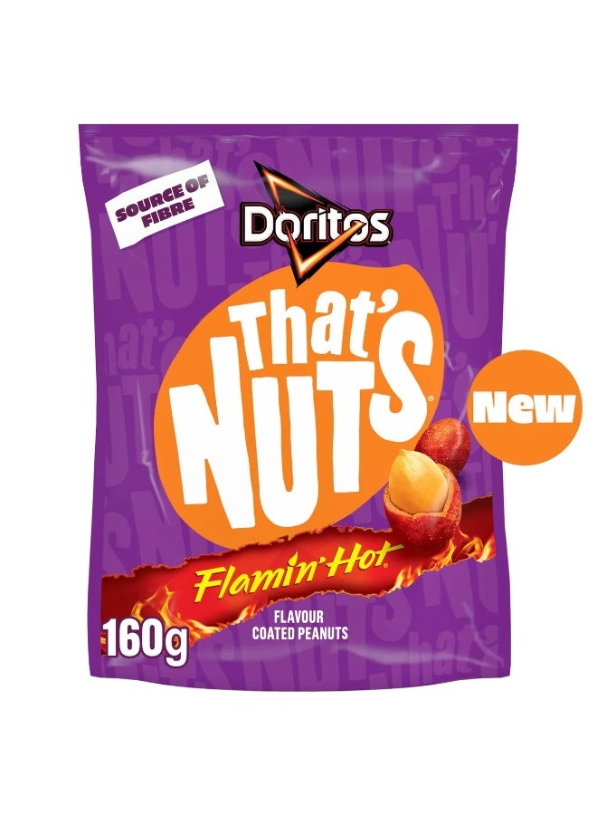 Doritos That’s Nuts Flamin Hot Flavour Coated Peanut 160g - Image 1