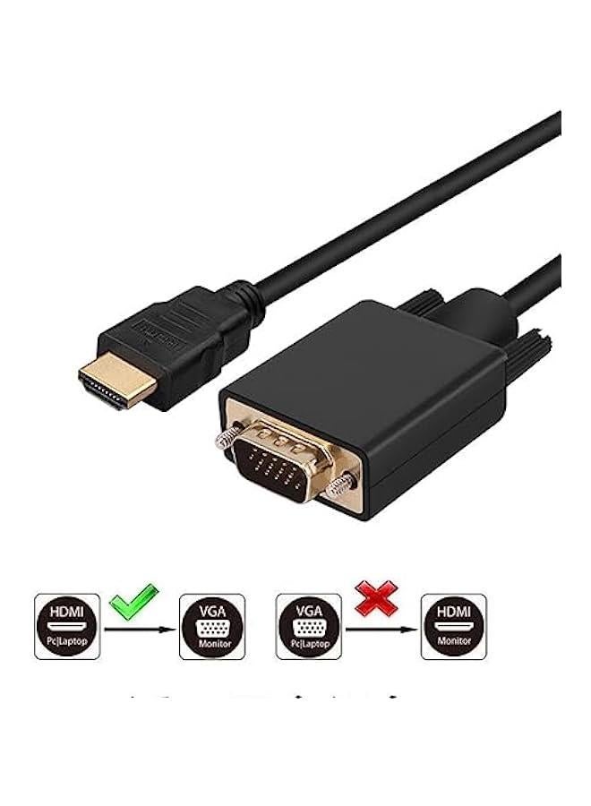 FYLX HDMI to VGA Cable 1080P  Male to VGA Male MM Video Converter Cord VGA Adapter atible w Desktop Laptop DVD to 15 Pin DSUB VGA HDTV Monitor Projector  6Ft - Image 2