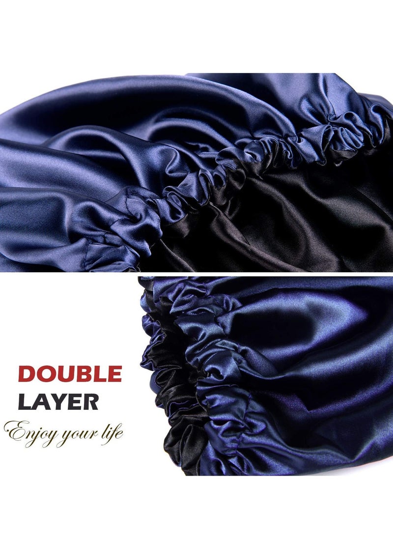 غطاء نوم مصنوع يدويًا من الساتان الخالص وقابل للانعكاس بالكامل - Image 5