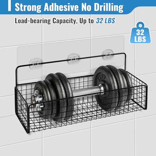 EILKBLA 15 Pack Shower Caddy Adhesive Replacement - Strong No Drilling Shower Shelf Adhesive Hooks for Bathroom Storage Shelves & Kitchen Racks, 3 Sizes Included - Image 3