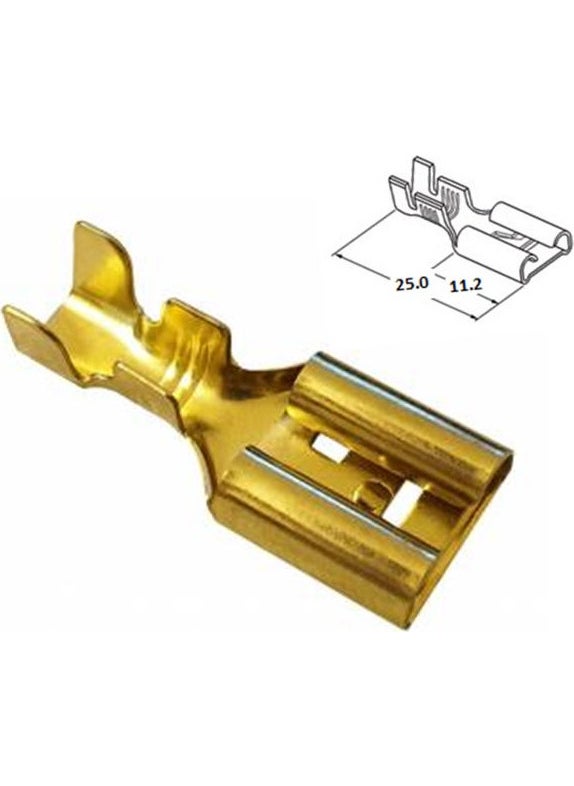 Zembil SF3D Uninsulated Female Plug Terminal Socket Cable End (10 Pieces) 