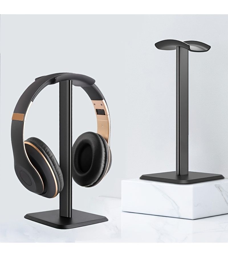Premium Abs Desktop Headset Stand Charcoal Black For Office Gaming Room Use - Image 4