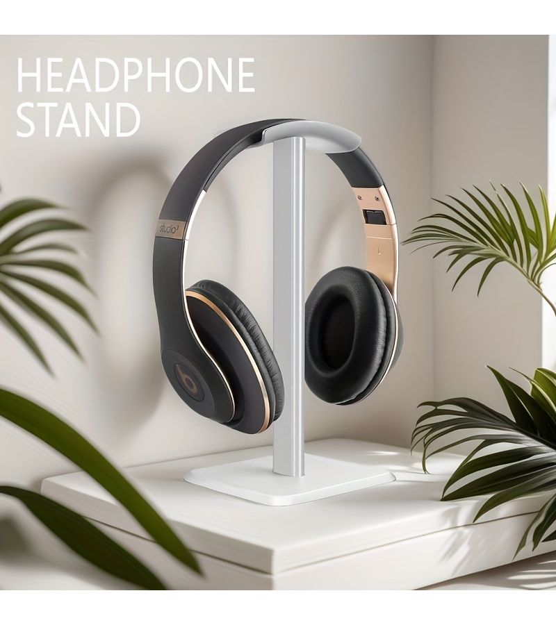 Premium Abs Desktop Headset Stand Charcoal Black For Office Gaming Room Use - Image 2