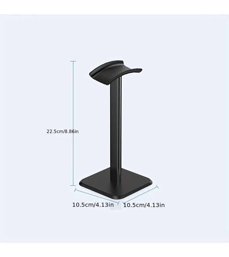 Premium Abs Desktop Headset Stand Charcoal Black For Office Gaming Room Use - Image 5
