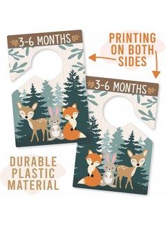 Hadley Designs 6 Hanger Dividers Baby Closet Size Dividers - Woodland Baby Closet Dividers, Baby Closet Organizer For Nursery Organization, Baby Essentials For Newborn Essentials, Nursery Closet Dividers Girl or Boy  - Image 5