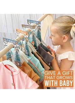 Hadley Designs 6 Hanger Dividers Baby Closet Size Dividers - Woodland Baby Closet Dividers, Baby Closet Organizer For Nursery Organization, Baby Essentials For Newborn Essentials, Nursery Closet Dividers Girl or Boy  - Image 2