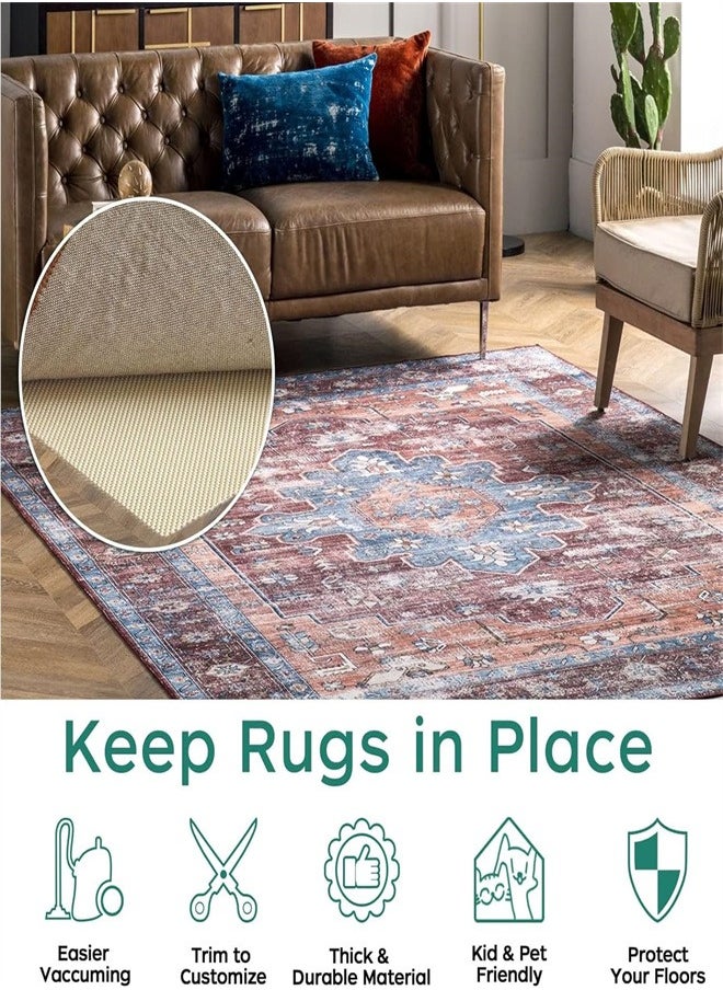Generic Non Slip Rug Pad Gripper, 2 x 3 Feet Rug Pad Gripper for Area Rugs, Under Carpet Anti Skid Mat for Hardwood Surface Floors, Keep Your Rugs Safe and in Place  - Image 2