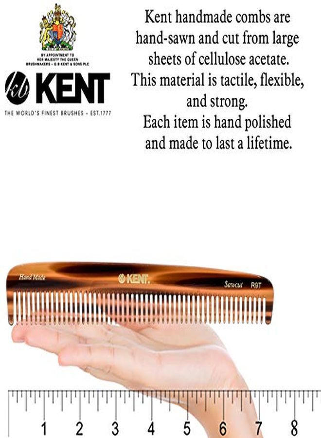 KENT R9T All Coarse Hair Detangling Comb Wide Teeth Dressing Table Comb For Thick Curly Wavy Hair. Hair Detangler Comb For Grooming Styling Hair Beard And Mustache. Sawcut. Handmade In England - Image 3