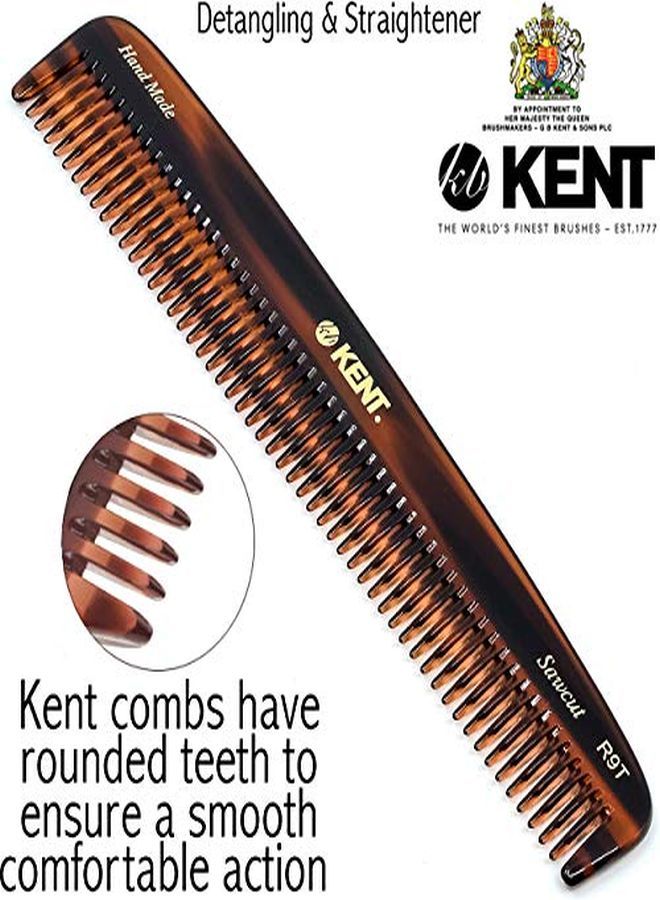 KENT R9T All Coarse Hair Detangling Comb Wide Teeth Dressing Table Comb For Thick Curly Wavy Hair. Hair Detangler Comb For Grooming Styling Hair Beard And Mustache. Sawcut. Handmade In England - Image 5