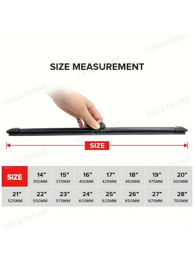 Front Windshield Wiper Set For Volkswagen Jetta 6 2014 2020 Models LHD Compatible - Image 3