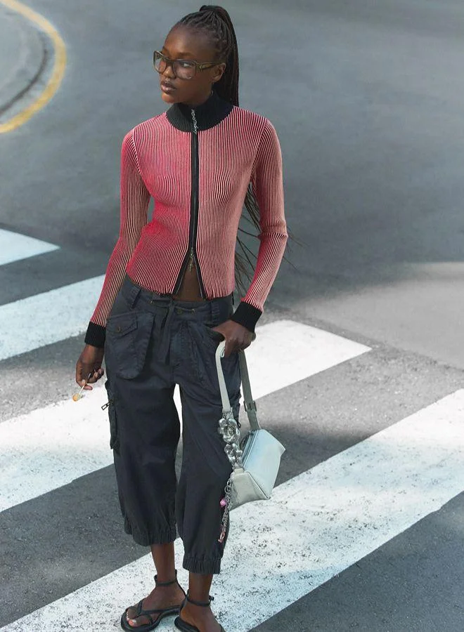 Iridescent knit jacket