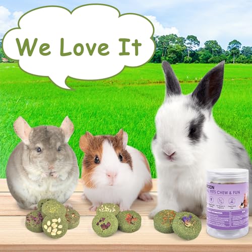 ERKOON Treats Rabbit Toys, 100% Edible Premium Timothy Hay Chew A Blocks for Rabbits, Chinchilla Treats, Chew Toys for Teeth Guinea Pigs and Mice - Image 5