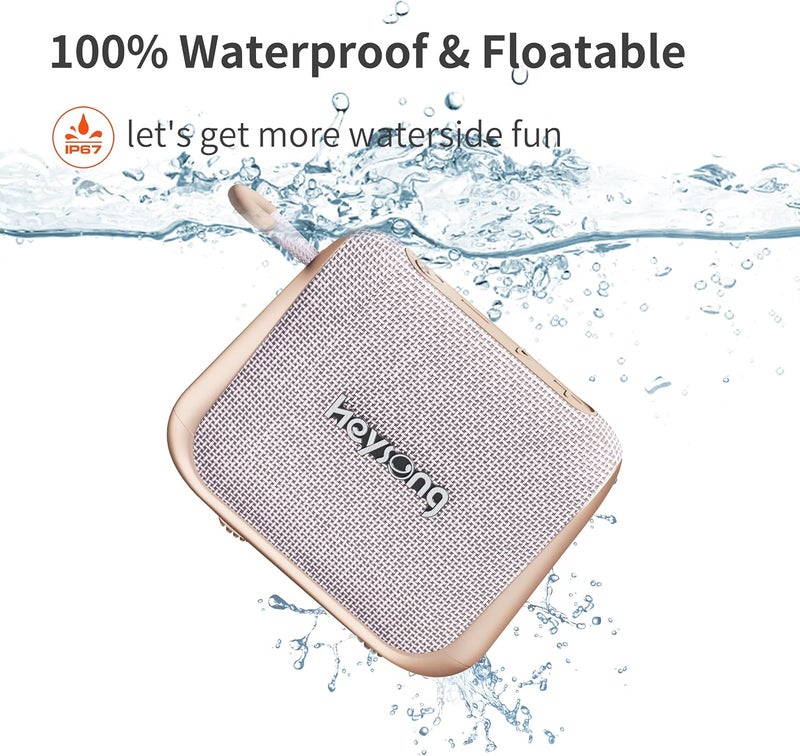 HEYSONG Waterproof Bluetooth Speaker, Portable Wireless Shower Speakers with Wireless Stereo Sound, IPX7, 24-Hour Playtime, BassUp Speaker Bluetooth for Bedroom Accessories, Gifts for Men - Image 2