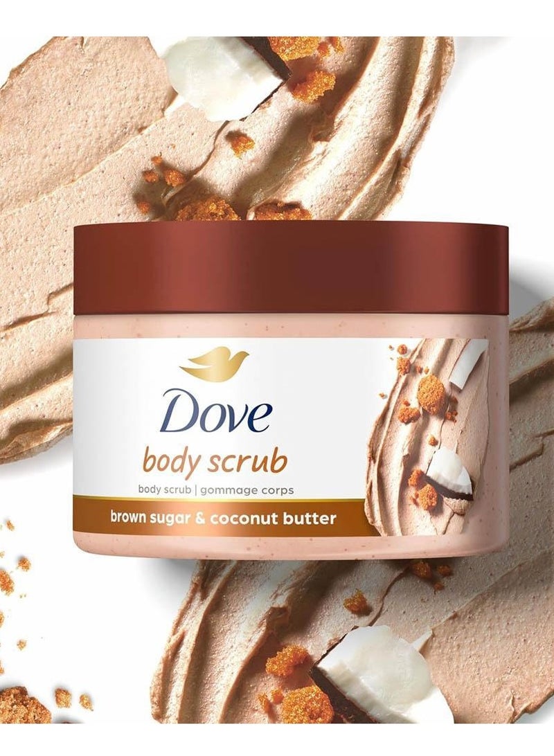 دوف مقشر الجسم مندوف بخلاصة السكر البني وزبدة جوز الهند 298جم - Image 2