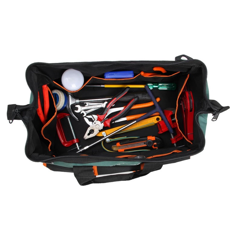 WORLD STAR Tool Bag with Multipurpose Tool Storage Durable Polyester Water Proof Bag Bag for Electricians Plumbers Technicians Household Tool Organiser For all Hand Power Tools - Image 3