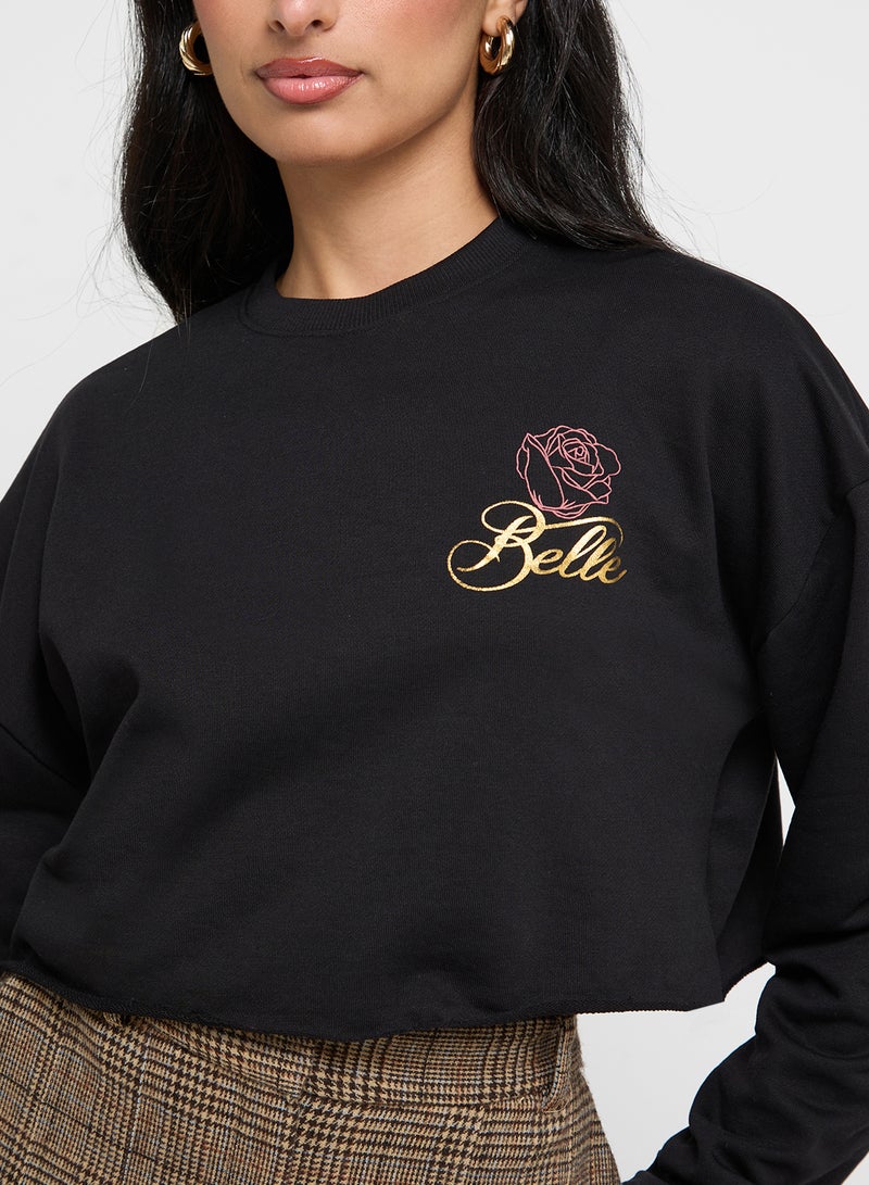 Disney Princess Cropped Graphic Sweatshirt  - Image 3