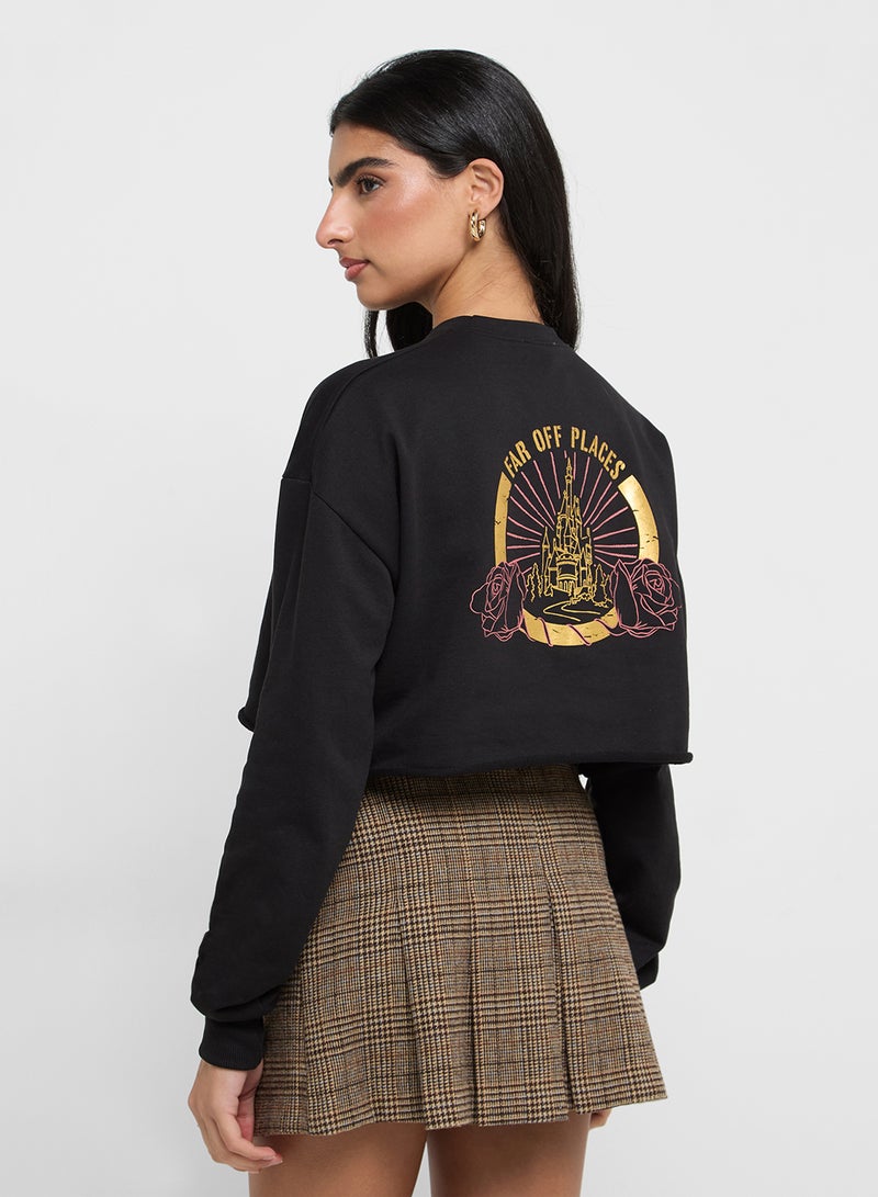Disney Princess Cropped Graphic Sweatshirt  - Image 2