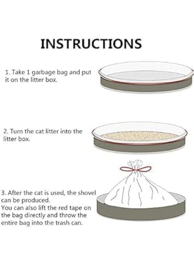 10 Pcs Pet Waste Poop Bags, Cat Litter Toilet Garbage Bag, Dog Poop Bags, Cat Litter Garbage Bag, Thickened Disposable Environmentally Friendly Rope Pet Garbage Bag - Image 3