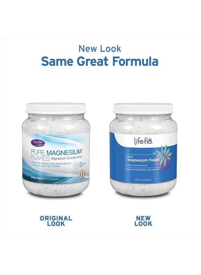Life-flo Life-flo Pure Magnesium Flakes for Bath | Concentrated Magnesium Chloride Crystals, Relaxing & Rejuvenating Soak (44 oz)  - Image 2